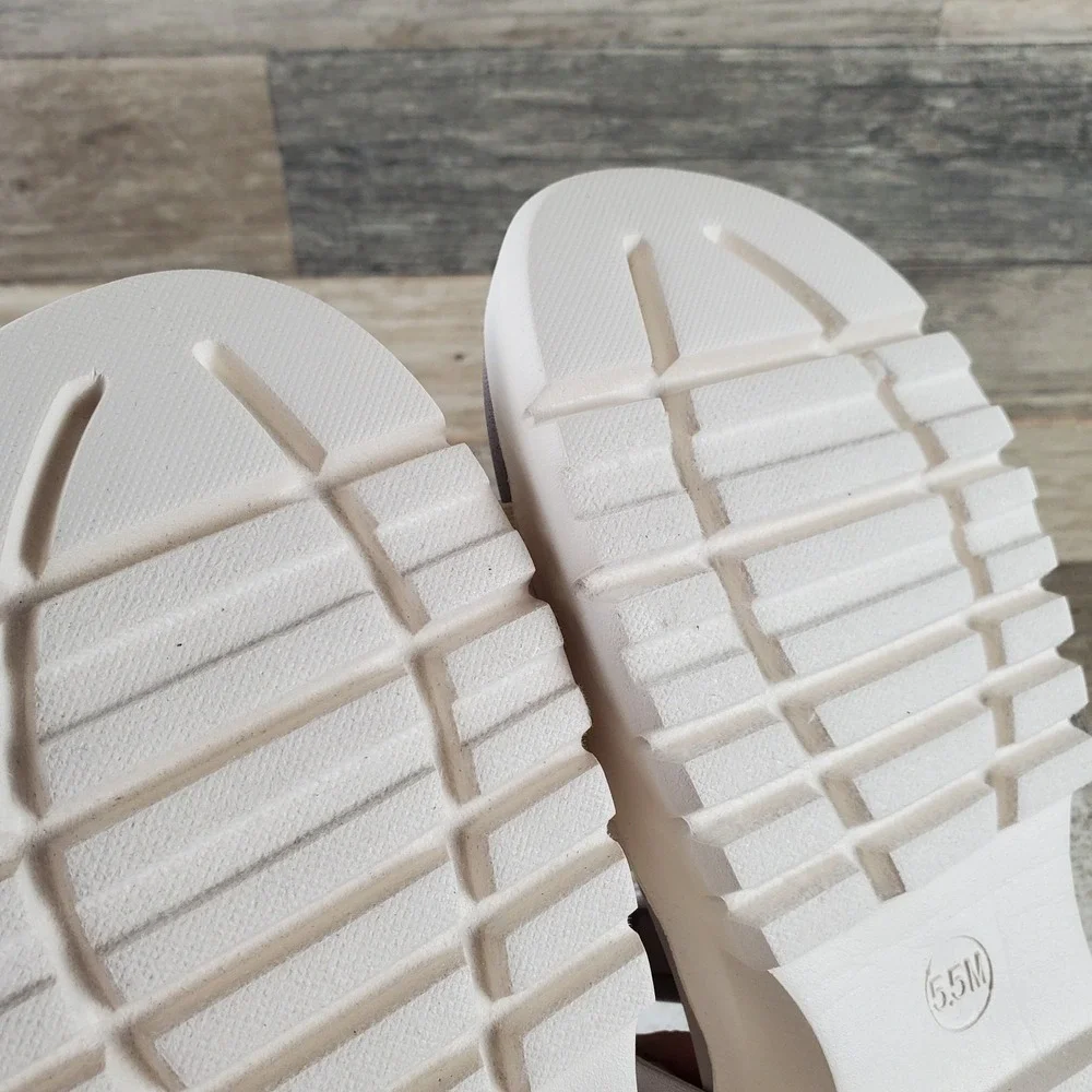 Ryka Beyond Womens Sandals Sz 5.5 M Gardenia White Slingback Hook & Loop Straps